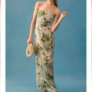 Reformation Frankie Silk Dress in Tea Garden *NWT*